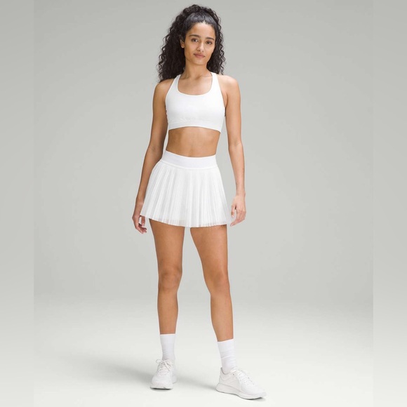 Lululemon Mesh Pleats Mid-Rise Mini Tennis SkirtWhite